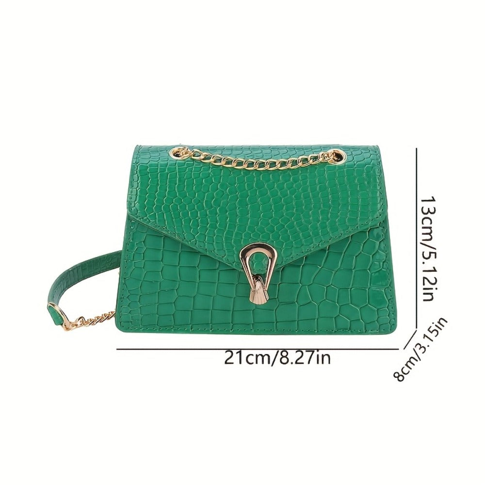 Crossbody Bag for Women – Crocodile Pattern Vintage Detachable Strap – detail view 4