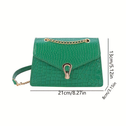 Crossbody Bag for Women – Crocodile Pattern Vintage Detachable Strap – detail view 4