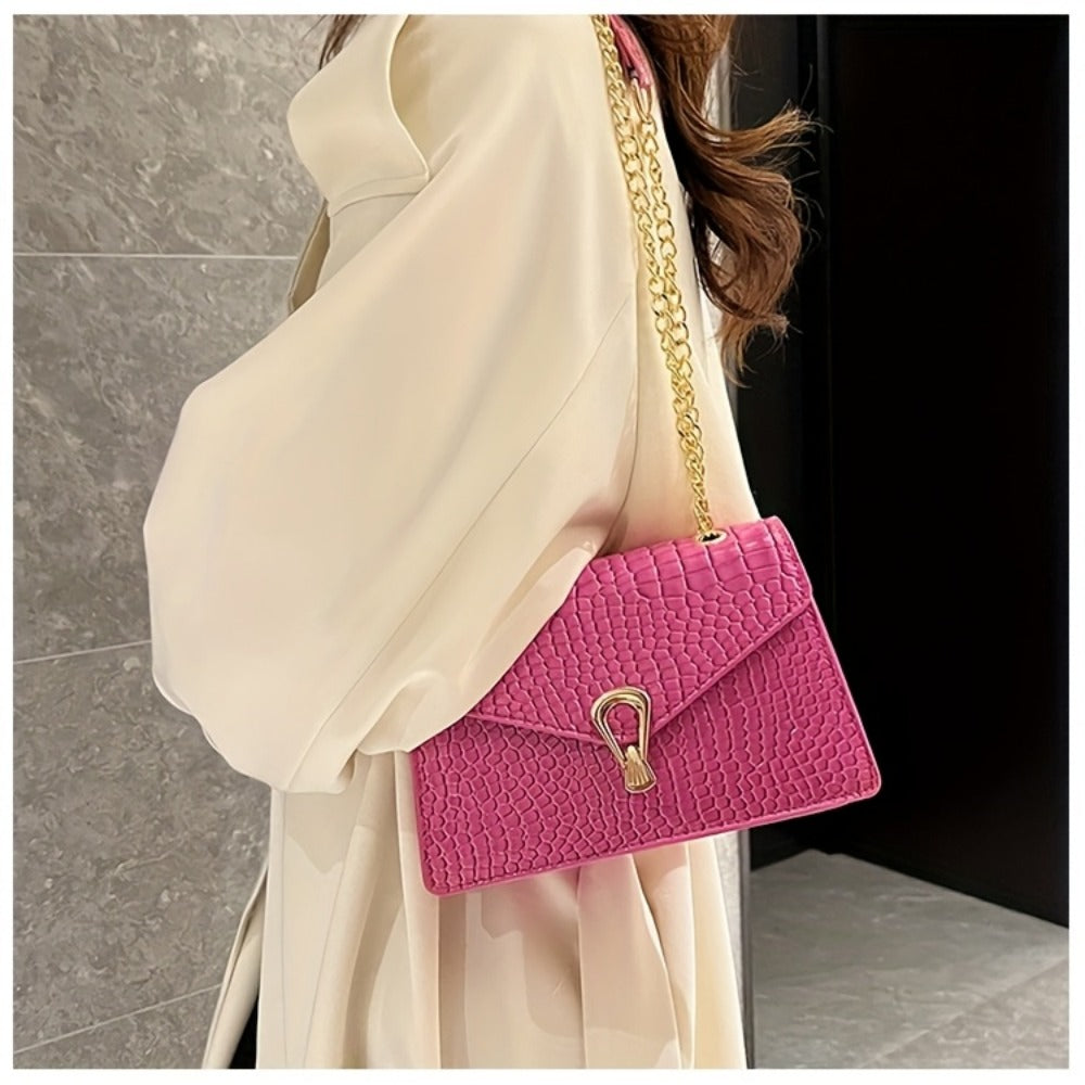 Crossbody Bag for Women – Crocodile Pattern Vintage Detachable Strap – detail view 31