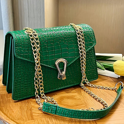 Crossbody Bag for Women – Crocodile Pattern Vintage Detachable Strap – detail view 5