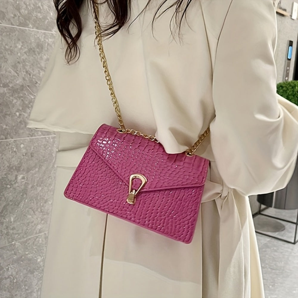 Crossbody Bag for Women – Crocodile Pattern Vintage Detachable Strap – detail view 8