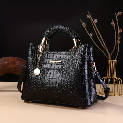 Crossbody Bag for Women – Crocodile Print Luxury Vintage Removable – detail view 18