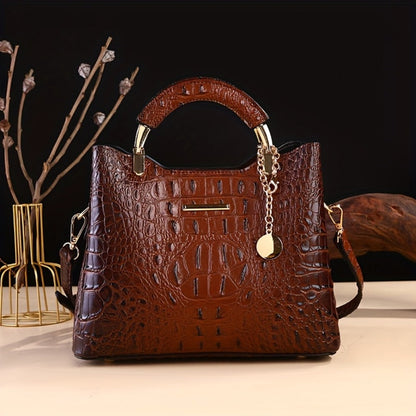 Crossbody Bag for Women – Crocodile Print Luxury Vintage Removable – detail view 21