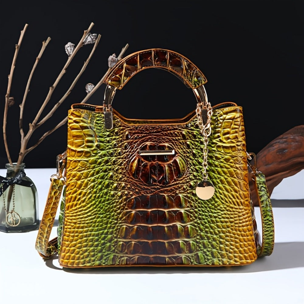 Crossbody Bag for Women – Crocodile Print Luxury Vintage Removable – detail view 22