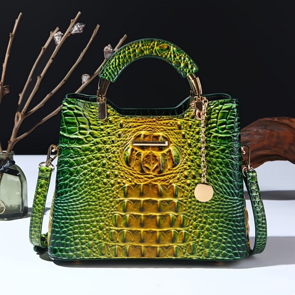 Crossbody Bag for Women – Crocodile Print Luxury Vintage Removable – detail view 23