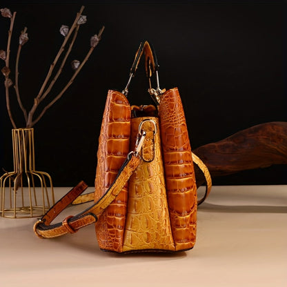 Crossbody Bag for Women – Crocodile Print Luxury Vintage Removable – detail view 24