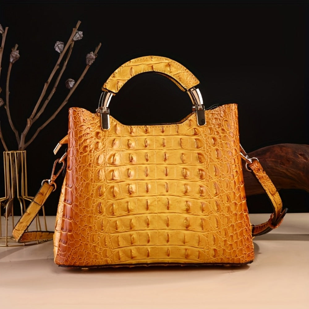 Crossbody Bag for Women – Crocodile Print Luxury Vintage Removable – detail view 25
