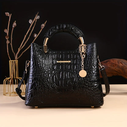 Crossbody Bag for Women – Crocodile Print Luxury Vintage Removable – detail view 27