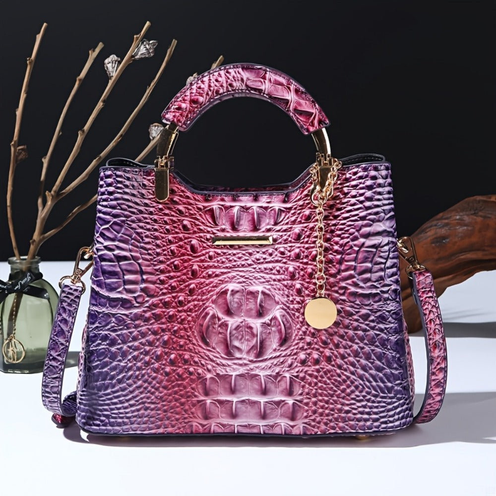 Crossbody Bag for Women – Crocodile Print Luxury Vintage Removable – detail view 13