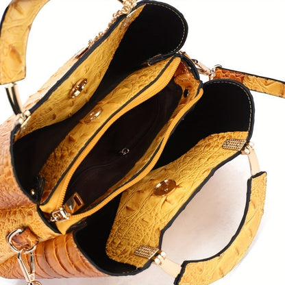 Crossbody Bag for Women – Crocodile Print Luxury Vintage Removable – detail view 14