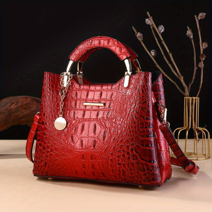 Crossbody Bag for Women – Crocodile Print Luxury Vintage Removable – detail view 15