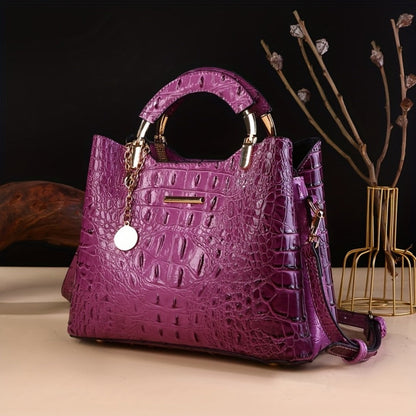 Crossbody Bag for Women – Crocodile Print Luxury Vintage Removable – detail view 17