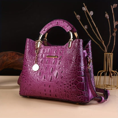 Crossbody Bag for Women – Crocodile Print Luxury Vintage Removable – detail view 4