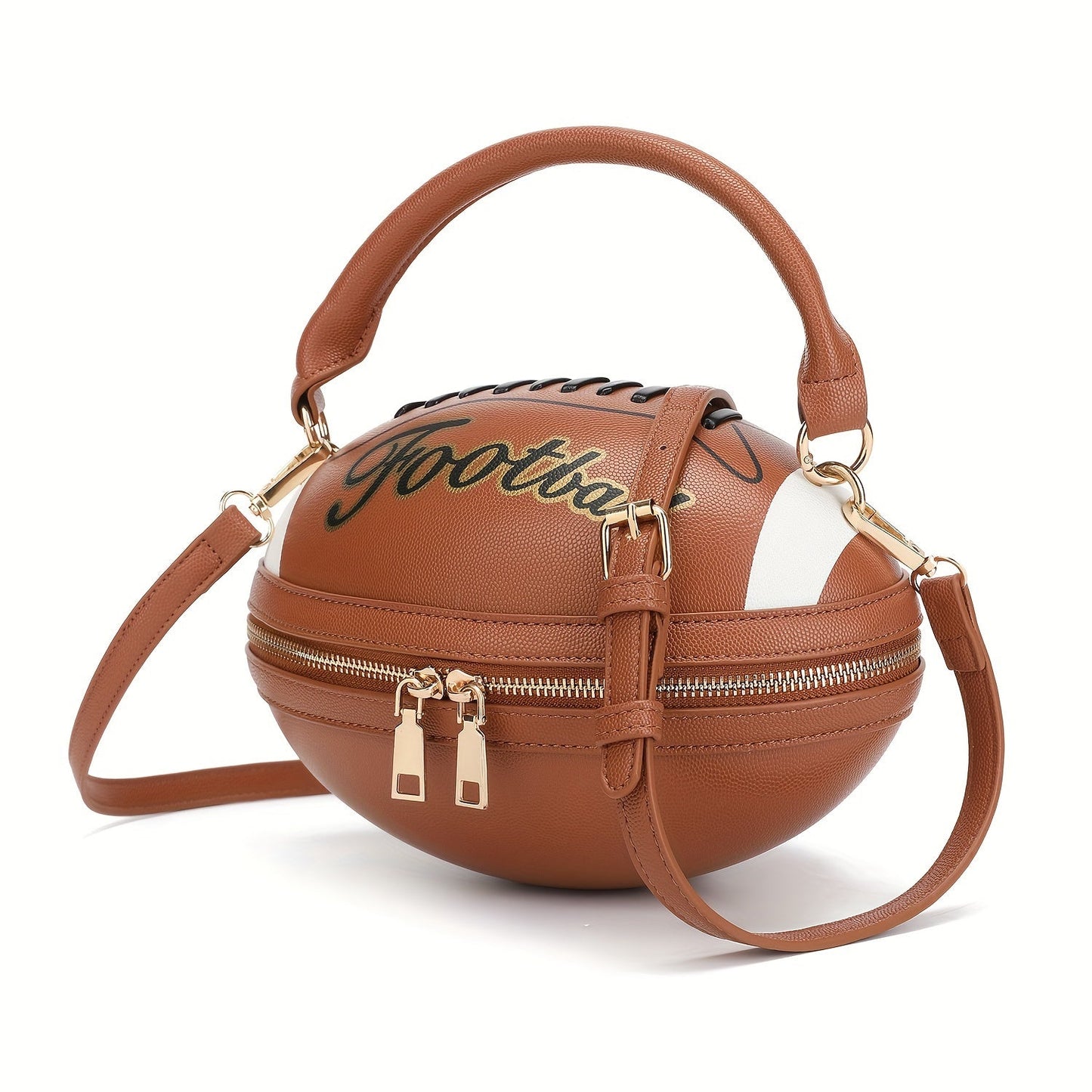 Crossbody Bag for Women – Denim, American Football Style Novelty Rugby – front view - product view 32