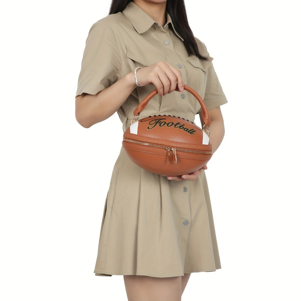 Crossbody Bag for Women – Denim, American Football Style Novelty Rugby – detail view 14