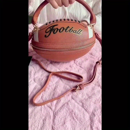 Crossbody Bag for Women – Denim, American Football Style Novelty Rugby – detail view 18