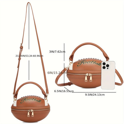 Crossbody Bag for Women – Denim, American Football Style Novelty Rugby – detail view 19