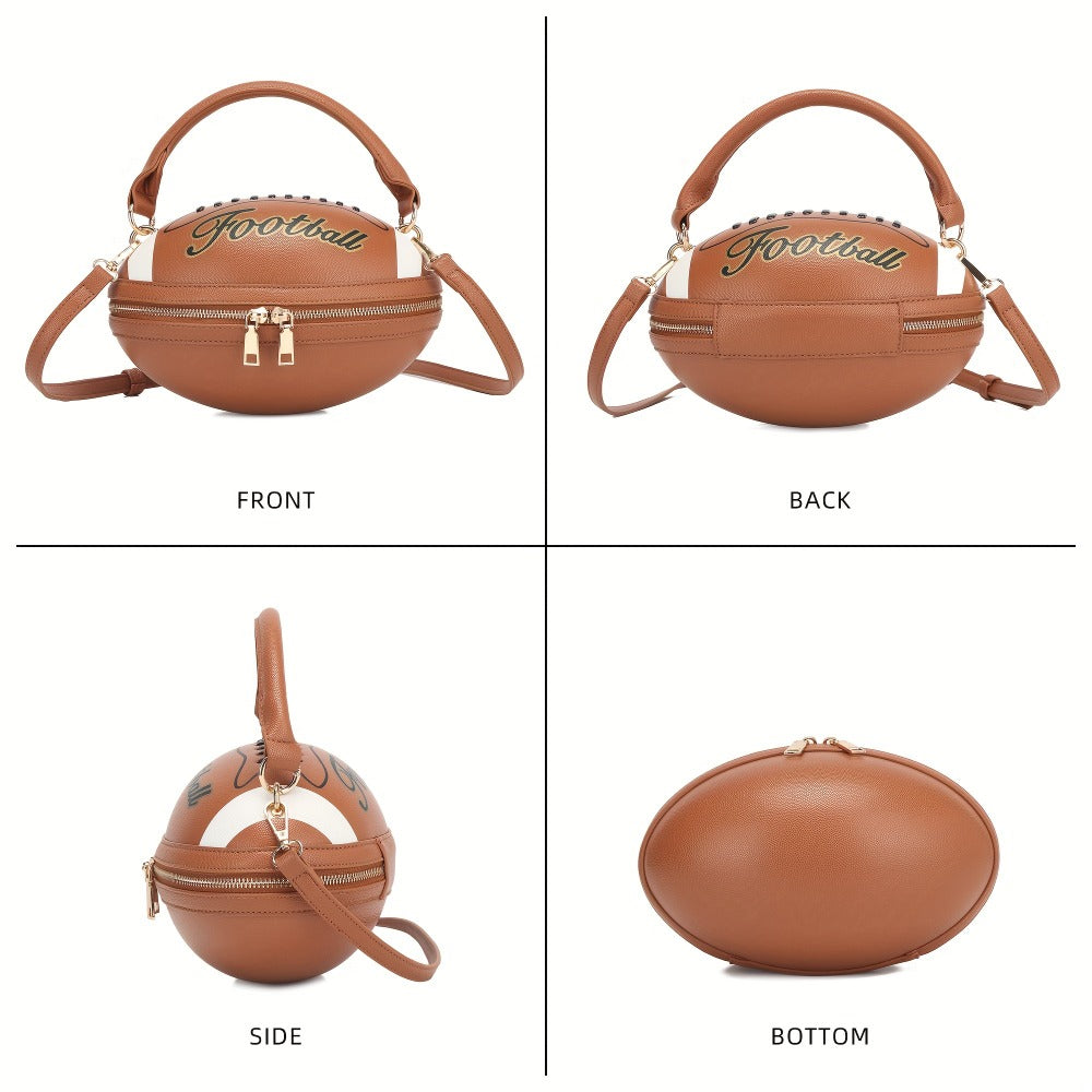 Crossbody Bag for Women – Denim, American Football Style Novelty Rugby – detail view 21