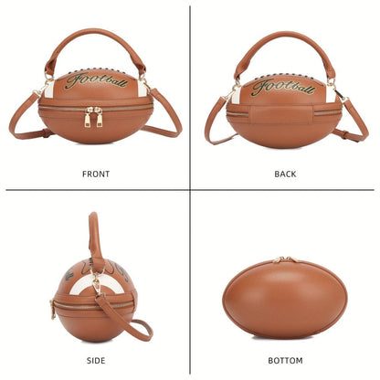 Crossbody Bag for Women – Denim, American Football Style Novelty Rugby – detail view 21
