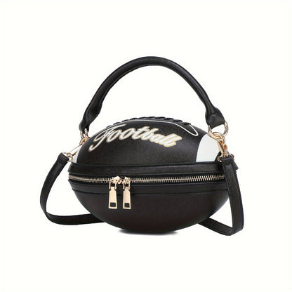Crossbody Bag for Women – Denim, American Football Style Novelty Rugby – detail view 10