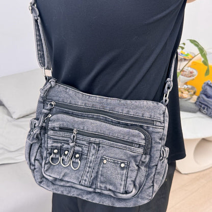 Crossbody Bag for Women – Denim, Multi Pocket, Large Capacity, for Travel – detail view 6