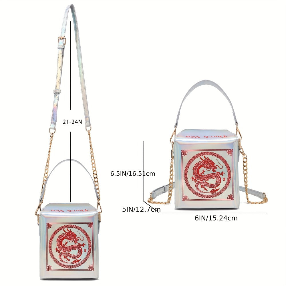 Crossbody Bag for Women – Dragon Pattern Novelty Messenger Removable – detail view 14