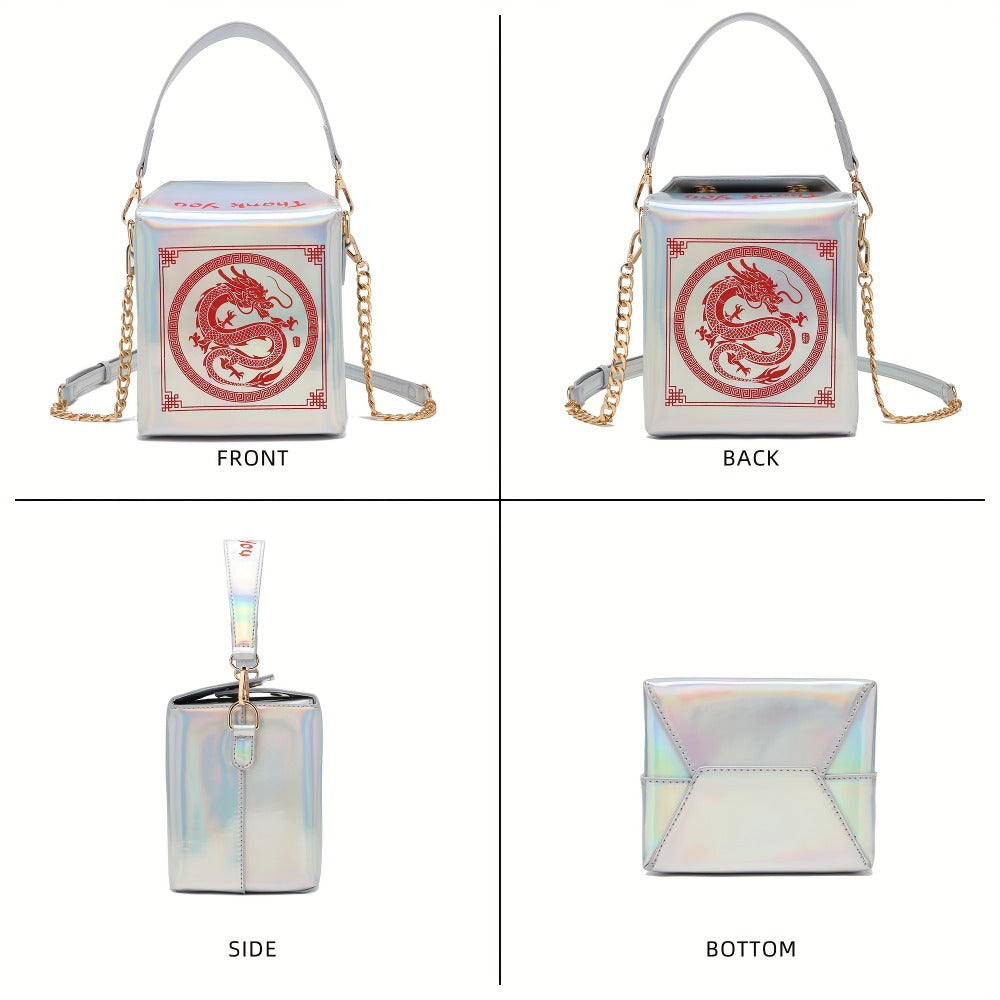 Crossbody Bag for Women – Dragon Pattern Novelty Messenger Removable – detail view 15