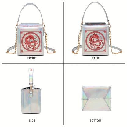 Crossbody Bag for Women – Dragon Pattern Novelty Messenger Removable – detail view 15