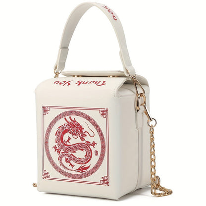 Crossbody Bag for Women – Dragon Pattern Novelty Messenger Removable – detail view 3