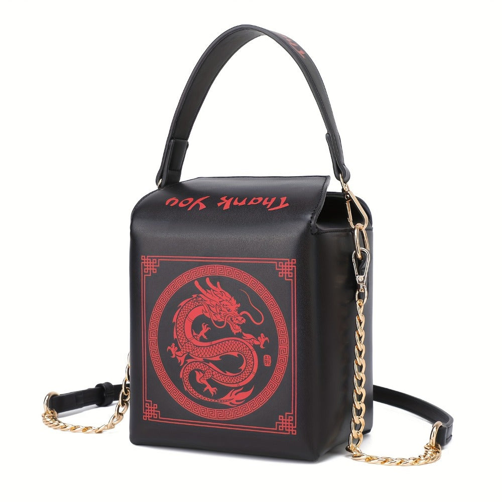 Crossbody Bag for Women – Dragon Pattern Novelty Messenger Removable – detail view 25