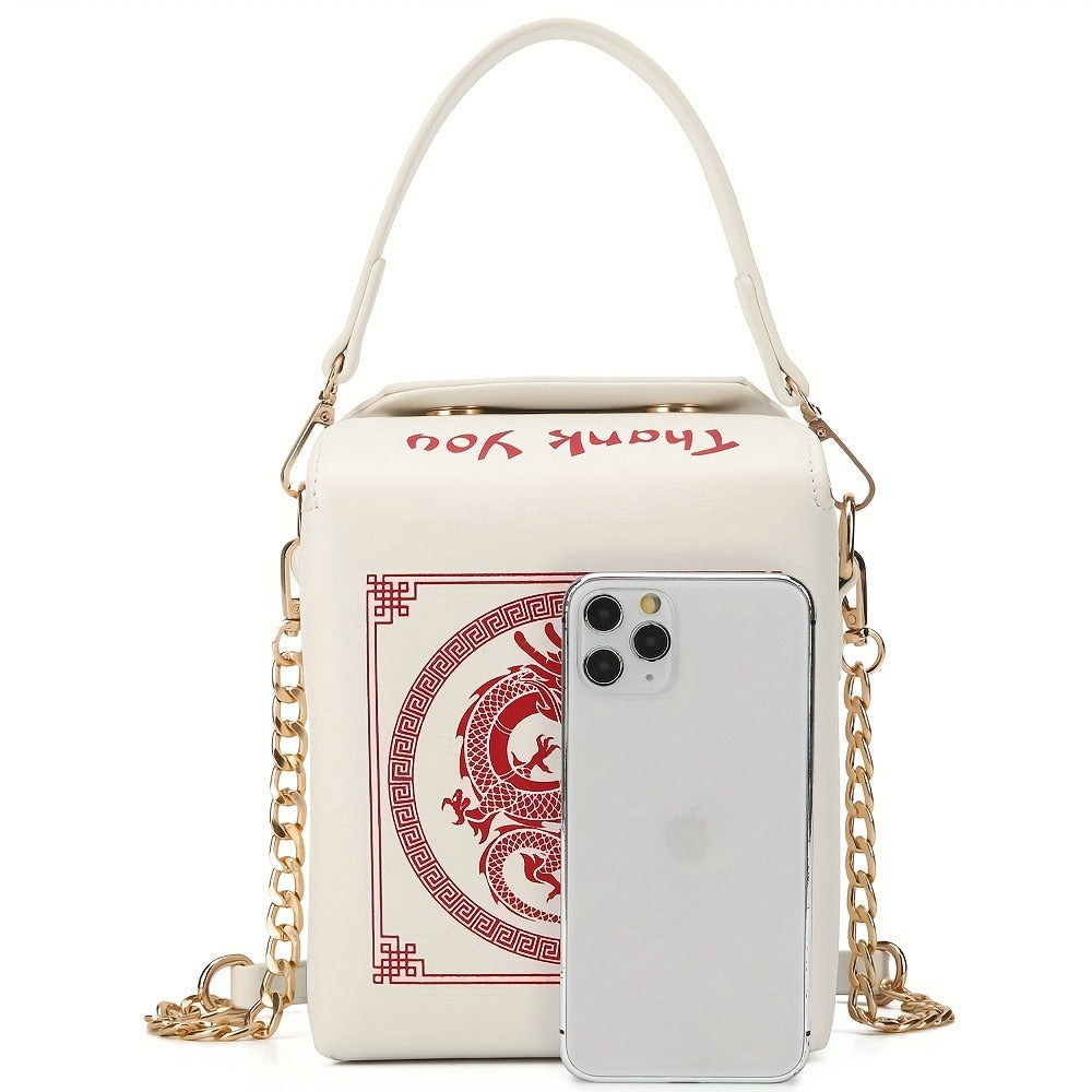 Crossbody Bag for Women – Dragon Pattern Novelty Messenger Removable – detail view 4