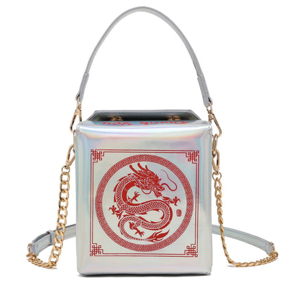Crossbody Bag for Women – Dragon Pattern Novelty Messenger Removable – detail view 5