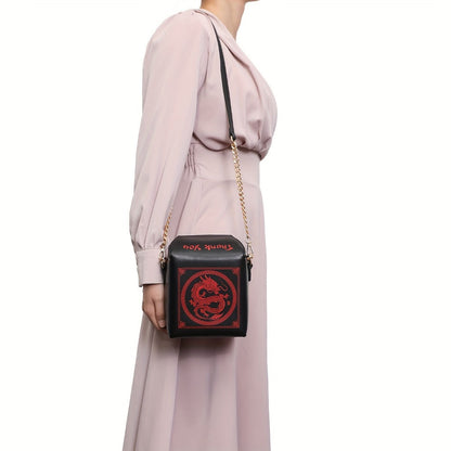 Crossbody Bag for Women – Dragon Pattern Novelty Messenger Removable – detail view 10