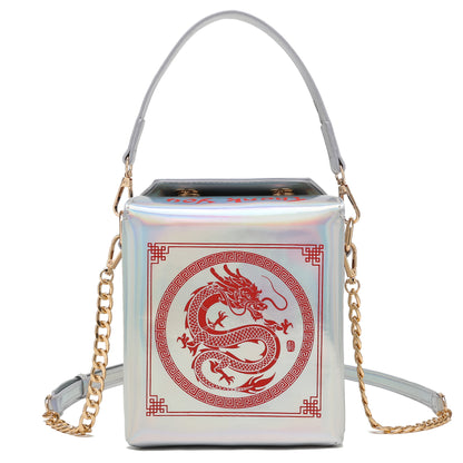 Crossbody Bag for Women – Dragon Pattern Novelty Messenger Removable – alternate view