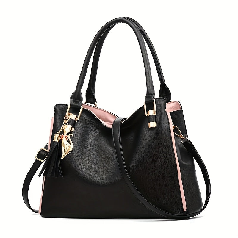 Crossbody Bag for Women – Elegant Fashion Stylish Satchel Black – detail view 7