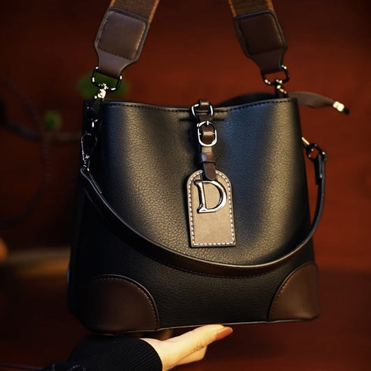 Crossbody Bag for Women – for Everyday Use, Bucket Casual Golden Hardware Adjustable – detail view 3