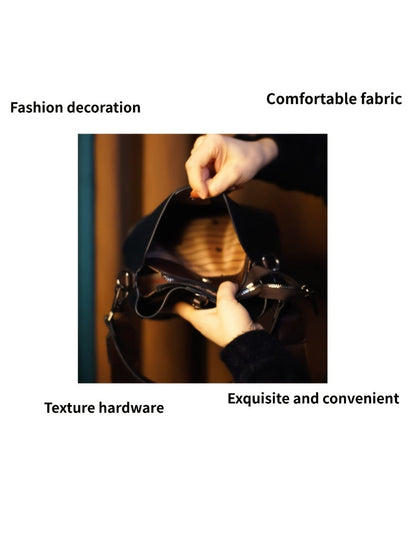 Crossbody Bag for Women – for Everyday Use, Bucket Casual Golden Hardware Adjustable – detail view 8