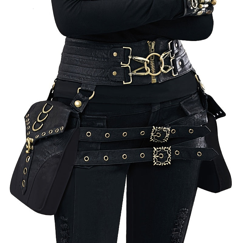 Crossbody Bag for Women – for Everyday Use, Gothic Steampunk Belt Adjustable Waist – alternate view