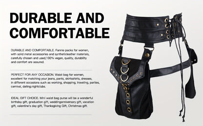 Crossbody Bag for Women – for Everyday Use, Gothic Steampunk Belt Adjustable Waist – detail view 17