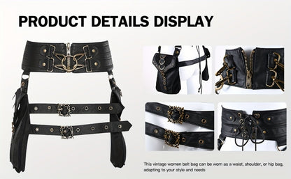 Crossbody Bag for Women – for Everyday Use, Gothic Steampunk Belt Adjustable Waist – detail view 19