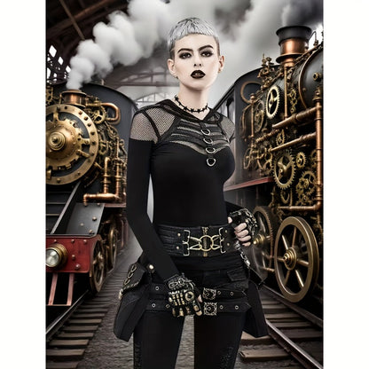 Crossbody Bag for Women – for Everyday Use, Gothic Steampunk Belt Adjustable Waist – detail view 9