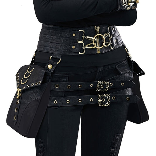 Crossbody Bag for Women – for Everyday Use, Gothic Steampunk Belt Adjustable Waist – front view