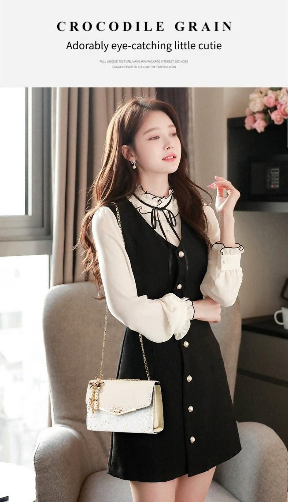 Crossbody Bag for Women – for Everyday Use, Sequin Chain Korean Style Luxury – detail view 10