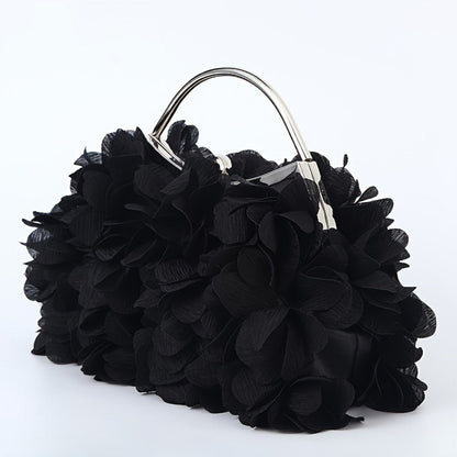 Crossbody Bag for Women – Fabric Flower Petal Evening Elegant – detail view 4