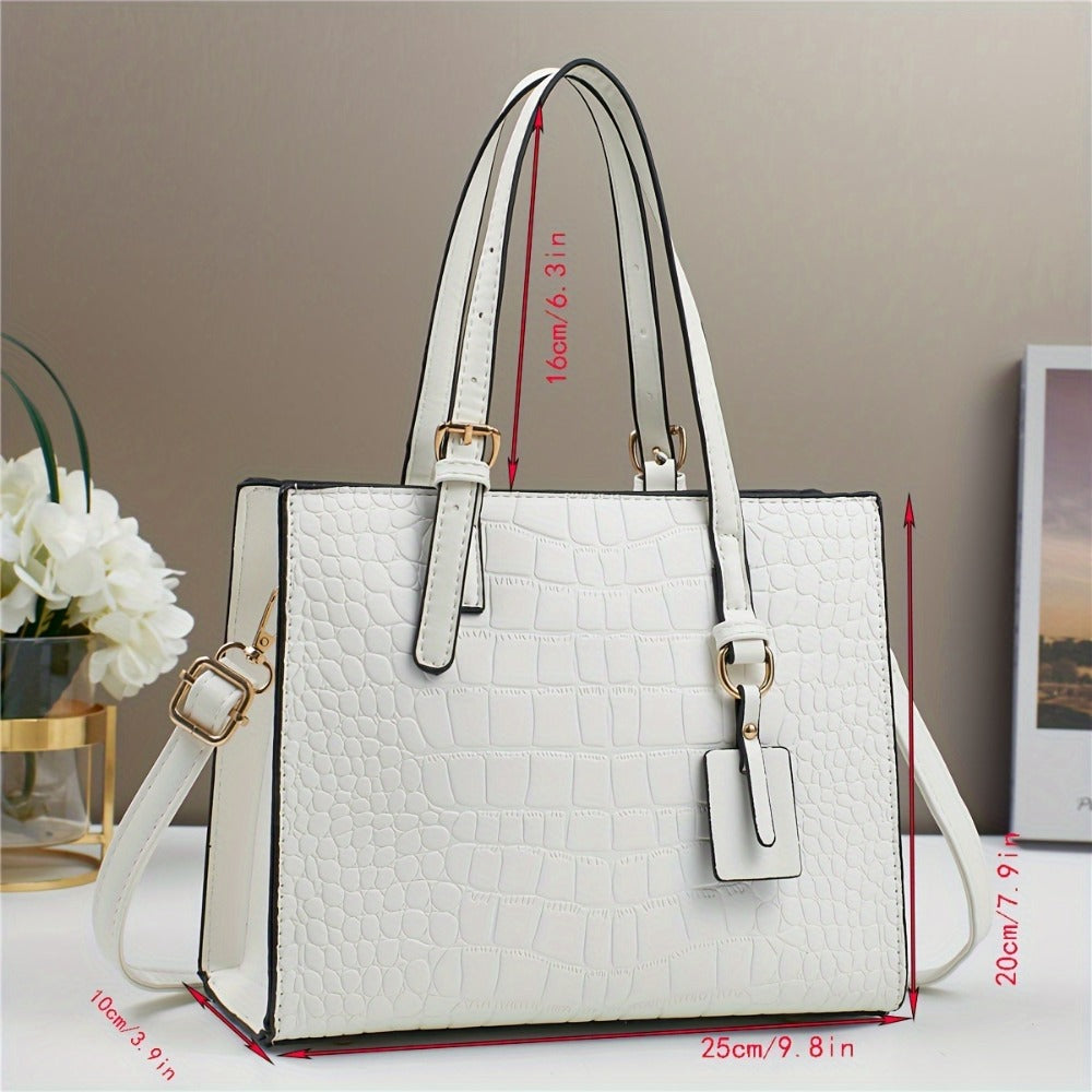 Crossbody Bag for Women – for Work & Everyday Use, Crocodile Print Casual Fashion Mom – detail view 3