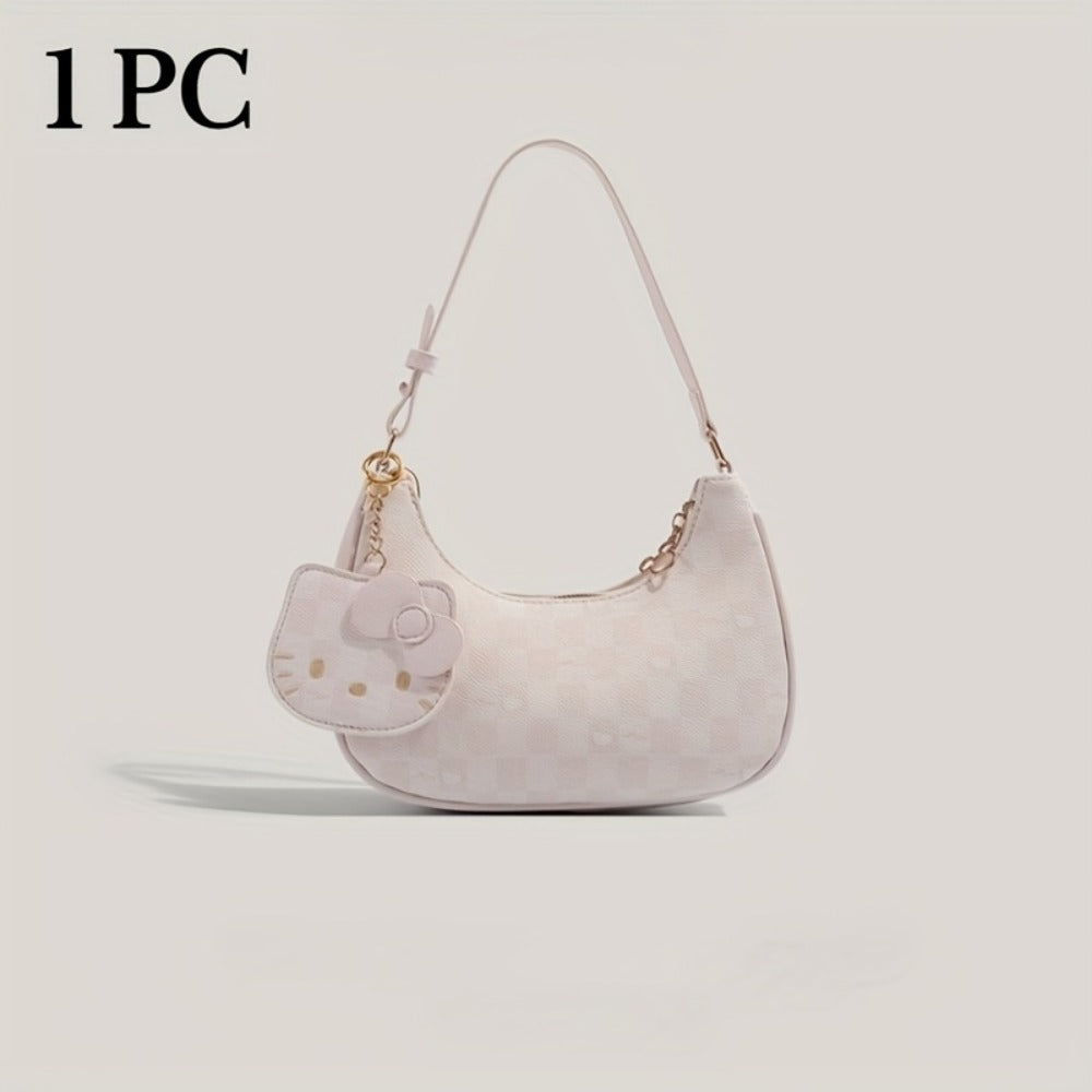 Crossbody Bag for Women – for Work & Everyday Use, Hello Kitty Pink Ruffled Korean – detail view 10
