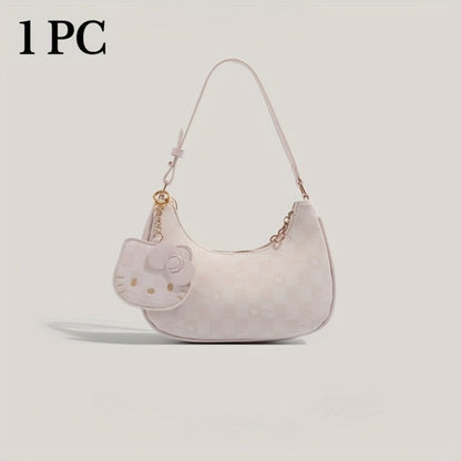 Crossbody Bag for Women – for Work & Everyday Use, Hello Kitty Pink Ruffled Korean – detail view 10