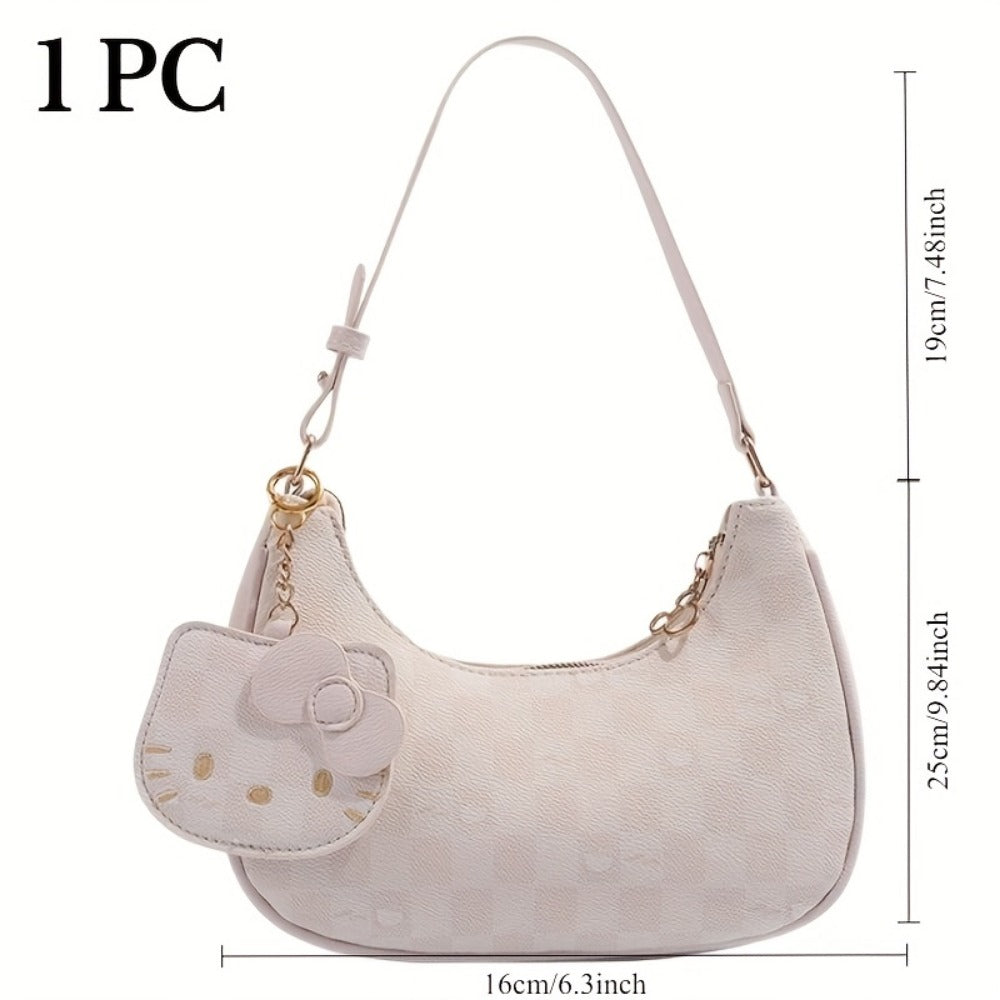 Crossbody Bag for Women – for Work & Everyday Use, Hello Kitty Pink Ruffled Korean – detail view 11