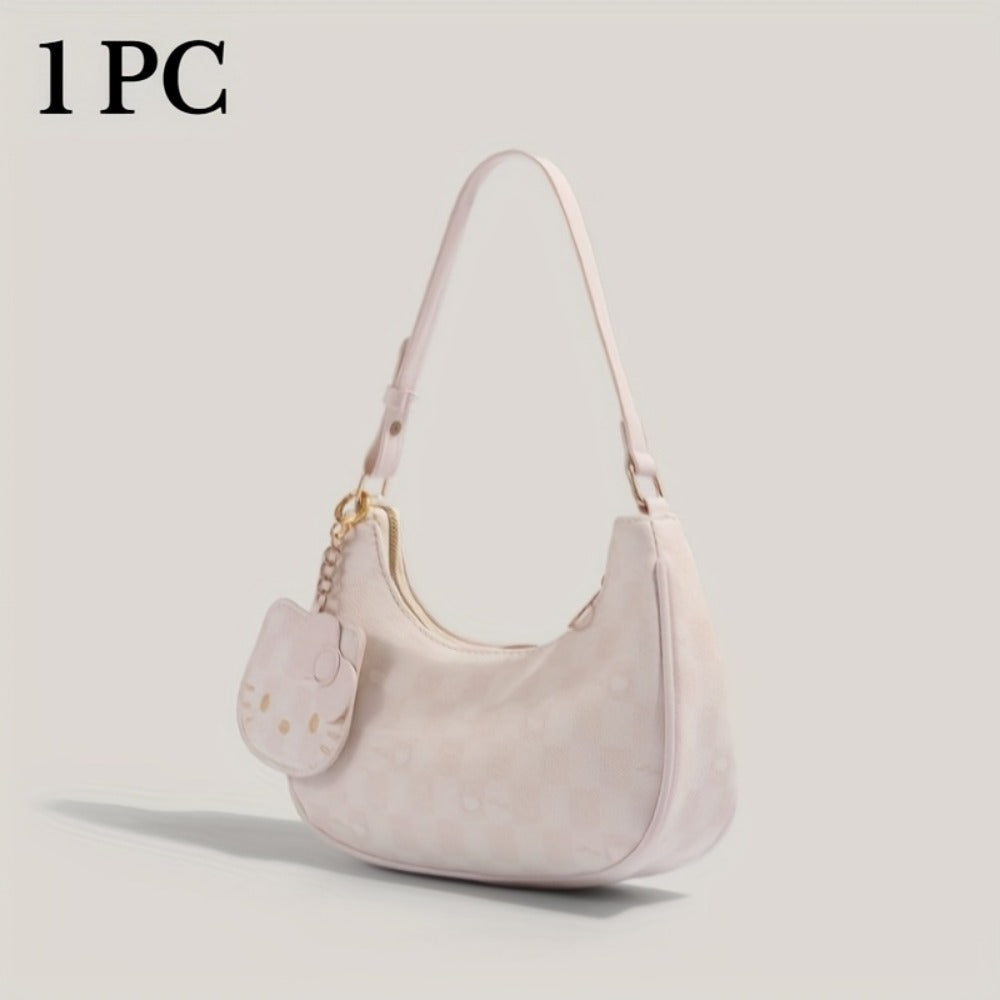 Crossbody Bag for Women – for Work & Everyday Use, Hello Kitty Pink Ruffled Korean – detail view 14