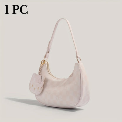 Crossbody Bag for Women – for Work & Everyday Use, Hello Kitty Pink Ruffled Korean – detail view 14